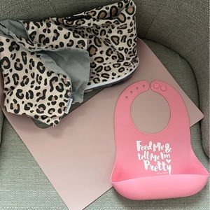 Yeah Baby Goods Highchair seat cover bundle baby girl leopard